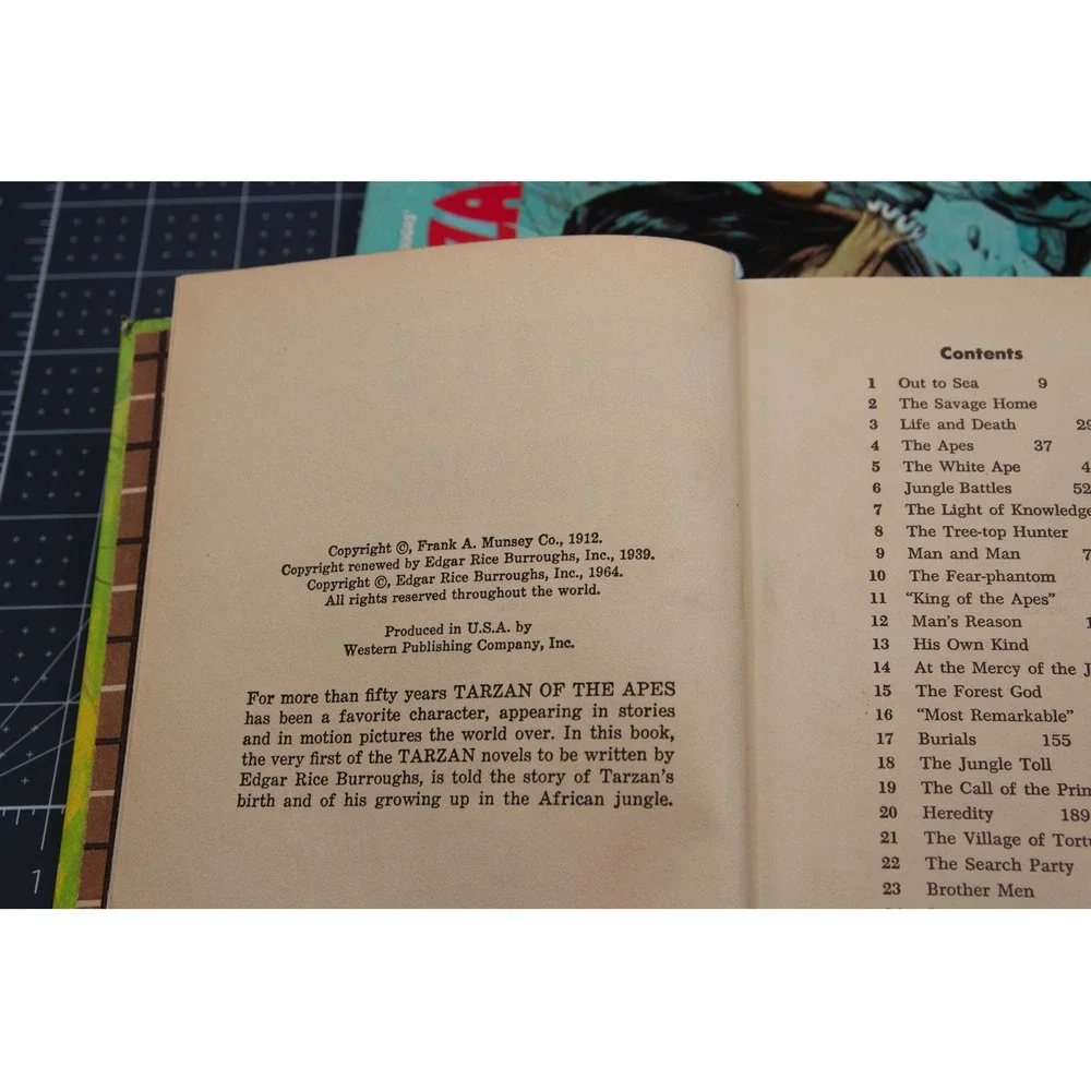 Vintage Tarzan Book Set Whitman Edgar Rice Burroughs Apes & Return 60s Hardcover